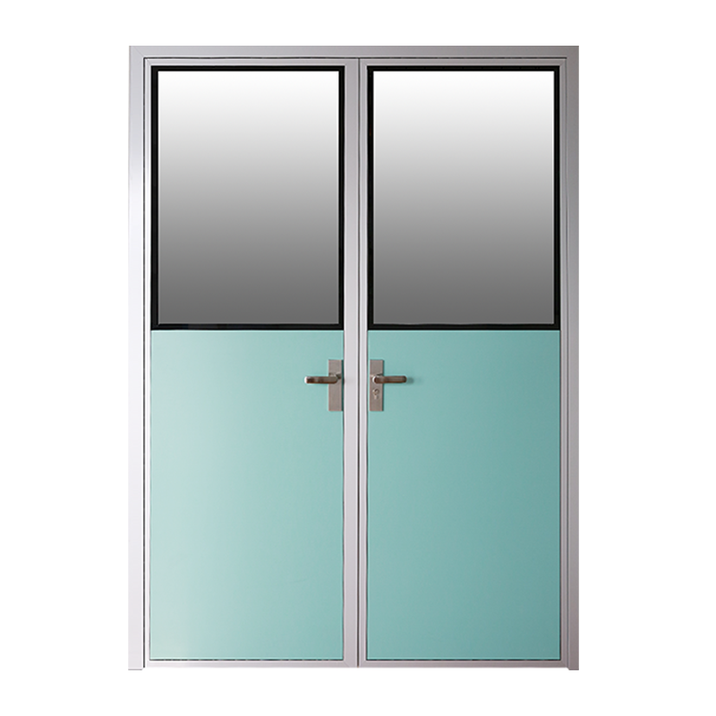 باب من راتنج الميلامين بإطار مُحاط بسبائك الألومنيوم